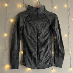 Soho Sport Marled Black & Gray Athletic Jacket​​​​​​